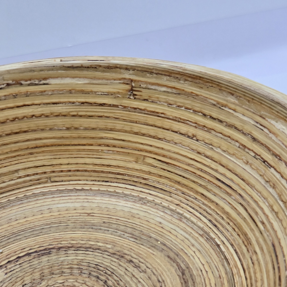 Hand Crafted Green and Tan Decorative Bowl - Picture 5 of 16